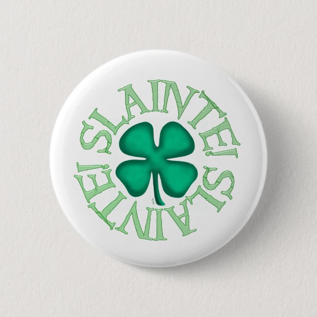 Badge Rond 5 Cm Bouton blanc (Devant)