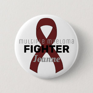 Badge Rond 5 Cm Bouton blanc à ruban à myélome multiple