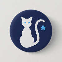 Bouton blanc de chat