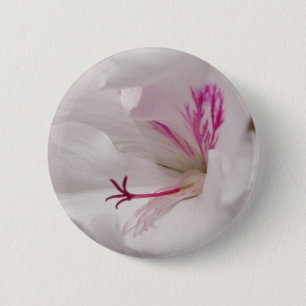 Badge Rond 5 Cm Bouton blanc de géranium