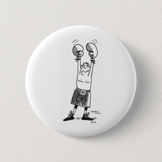 Badge Rond 5 Cm Bouton blanc de la boîte (Devant)