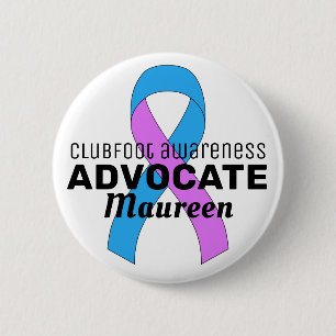 Badge Rond 5 Cm Bouton blanc de l'avocat de la sensibilisation au