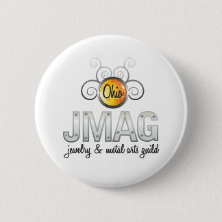 Badge Rond 5 Cm Bouton blanc de logo d'OJMAG