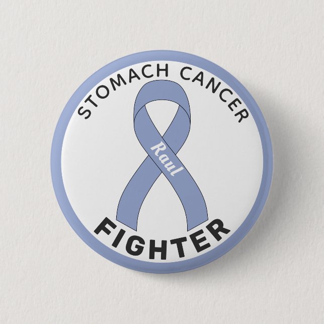 Badge Rond 5 Cm Bouton blanc de lutte contre le cancer de l'estoma (Devant)