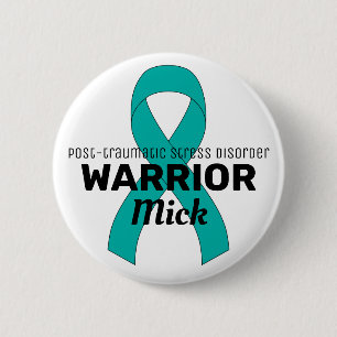 Badge Rond 5 Cm Bouton blanc du guerrier SSPT