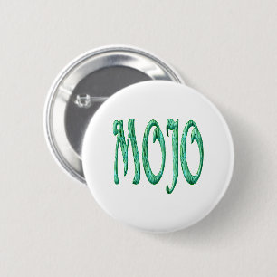 Badge Rond 5 Cm Bouton blanc Mojo