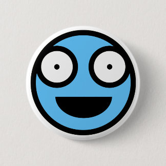 Badge Rond 5 Cm Bouton bleu