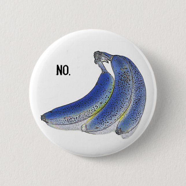Badge Rond 5 Cm bouton bleu de banane (Devant)