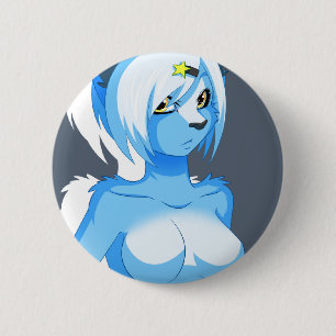 Badge Rond 5 Cm Bouton bleu de beauté