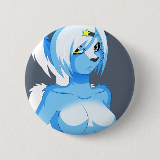 Badge Rond 5 Cm Bouton bleu de beauté