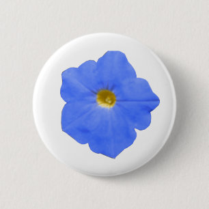 Badge Rond 5 Cm Bouton bleu et jaune Petunia