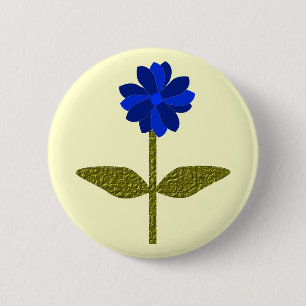 Badge Rond 5 Cm Bouton bleu océan marais