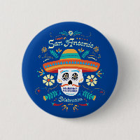 Bouton bleu San Antonio