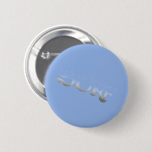 Badge Rond 5 Cm Bouton bleu surf estompé