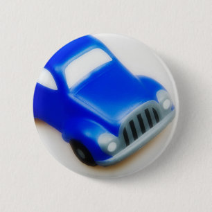 Badge Rond 5 Cm Bouton bleu voiture