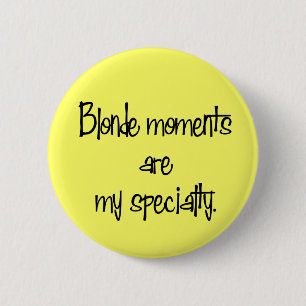 Badge Rond 5 Cm Bouton blond de moments
