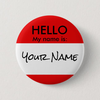 BADGE ROND 5 CM BOUTON BONJOUR CLASSIQUE