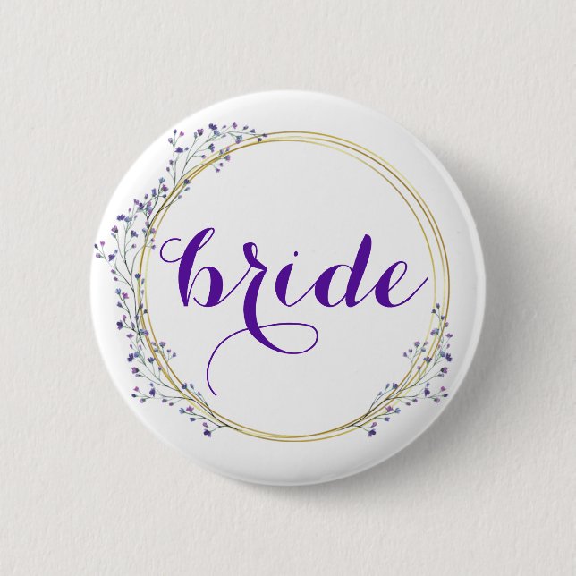 Badge Rond 5 Cm Bouton Bordure florale (Devant)