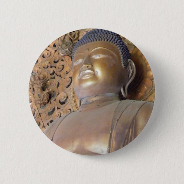 Badge Rond 5 Cm Bouton Bouddha (Devant)