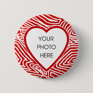 Badge Rond 5 Cm Bouton Bouton Coeur Scribble Modèle