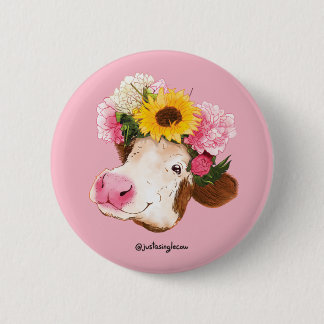 Badge Rond 5 Cm Bouton bovin de la Reine