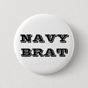 Badge Rond 5 Cm Bouton Brat de la marine