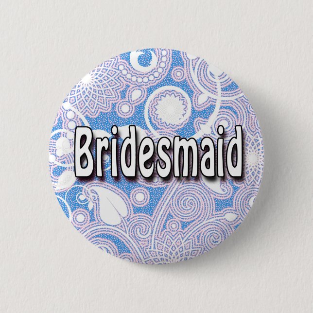 Badge Rond 5 Cm Bouton : Bridesmaid (Devant)