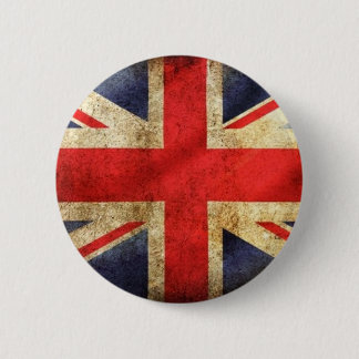 Badge Rond 5 Cm Bouton britannique grunge de drapeau centré