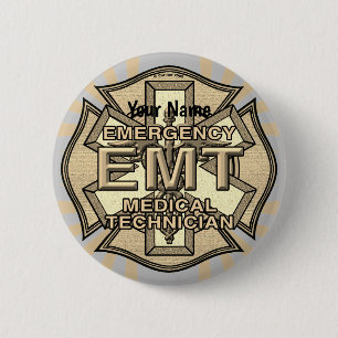Badge Rond 5 Cm Bouton broche EMT Maltese