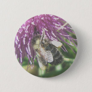 Badge Rond 5 Cm Bouton Bumble Bee