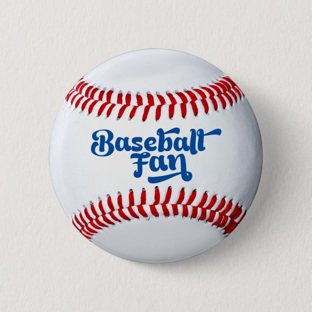 Badge Rond 5 Cm Bouton cadeau du ventilateur de baseball (Devant)