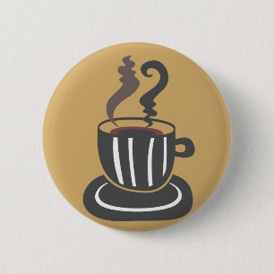 Badge Rond 5 Cm Bouton café