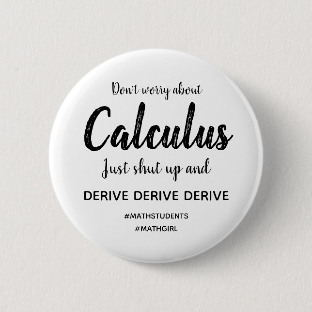 Badge Rond 5 Cm Bouton Calculus éteint et dérivé (Devant)