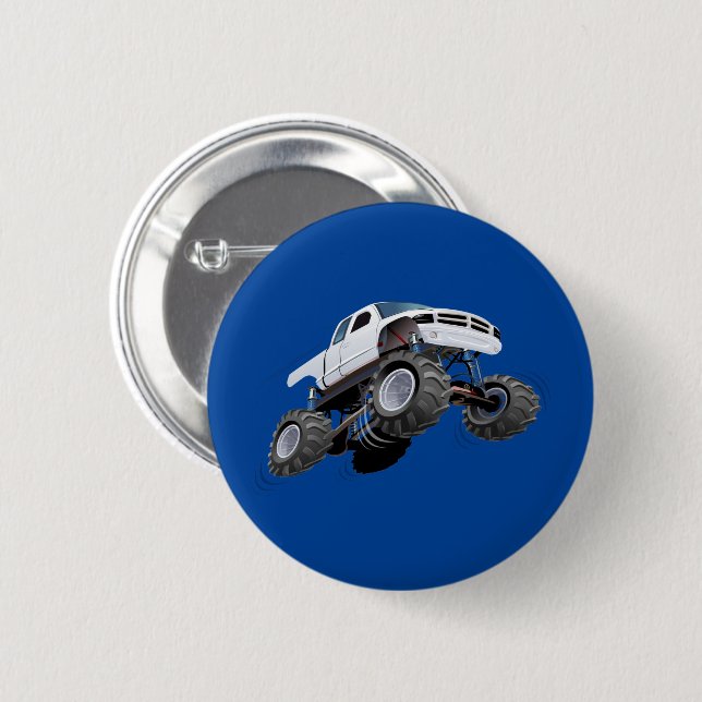 Badge Rond 5 Cm Bouton camion monstre de dessin animé (Devant & derrière)