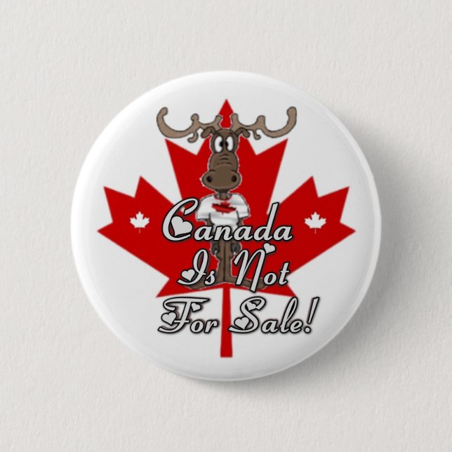 Badge Rond 5 Cm Bouton Canada (Devant)