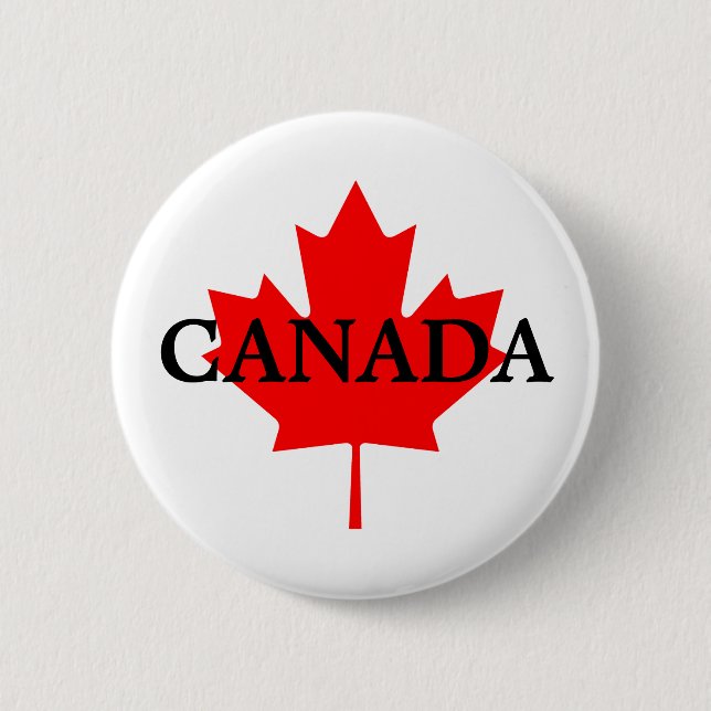 Badge Rond 5 Cm Bouton CANADA (Devant)