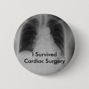 Badge Rond 5 Cm Bouton cardiaque de ~ de chirurgie