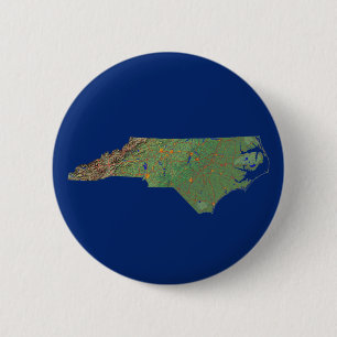 Badge Rond 5 Cm Bouton Carte Caroline du Nord
