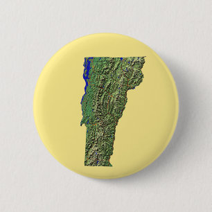 Badge Rond 5 Cm Bouton Carte du Vermont