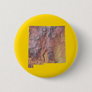 Badge Rond 5 Cm Bouton Carte Nouveau-Mexique