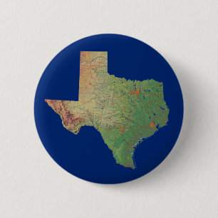 Badge Rond 5 Cm Bouton Carte Texas