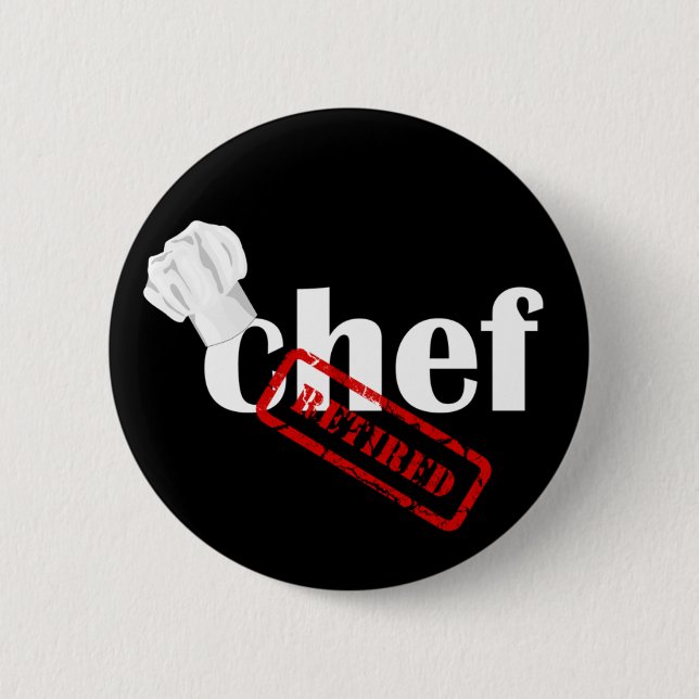Badge Rond 5 Cm Bouton Casquette Chef à la retraite (Devant)