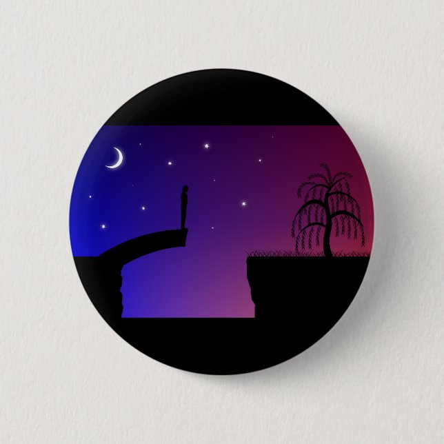 Badge Rond 5 Cm Bouton cassé de pont (Devant)
