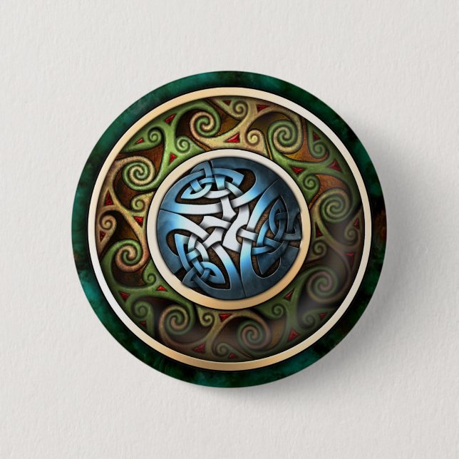Badge Rond 5 Cm Bouton celtique de noeud (Devant)