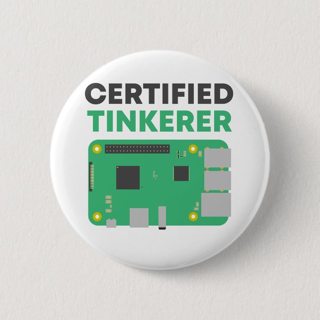 Badge Rond 5 Cm Bouton certifié de bricoleur (Devant)