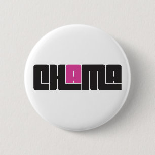 Badge Rond 5 Cm Bouton Chama