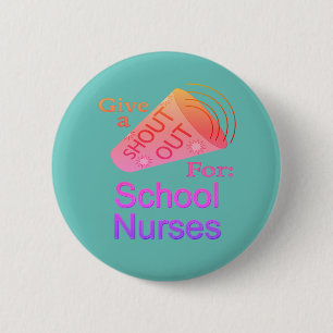 Badge Rond 5 Cm Bouton Chapeau aux Infirmières Scolaires