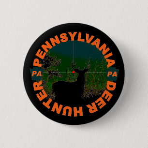 Badge Rond 5 Cm Bouton chasseur de cerfs PA