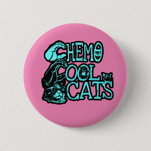 Badge Rond 5 Cm Bouton Chats cool Chemo