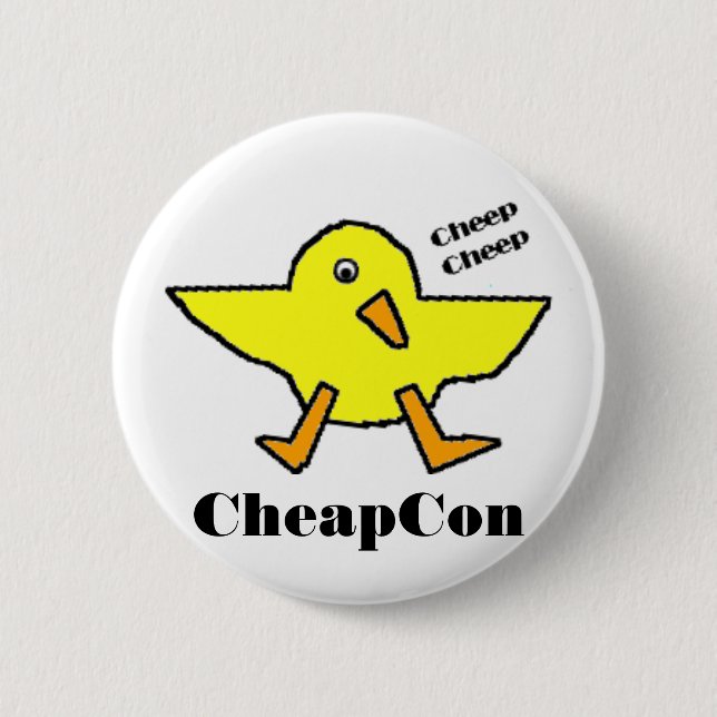 Badge Rond 5 Cm bouton cheapcon (Devant)